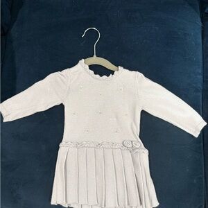 Mayoral Light Gray Knit Sweater Dress